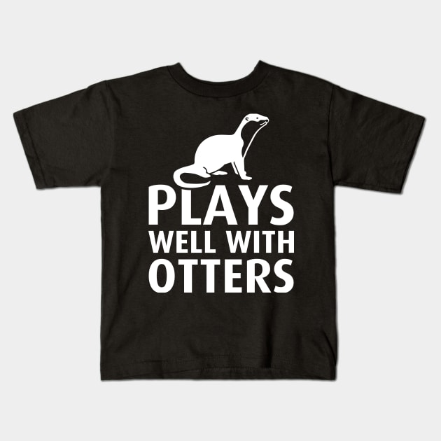 Play with otter Kids T-Shirt by Imutobi